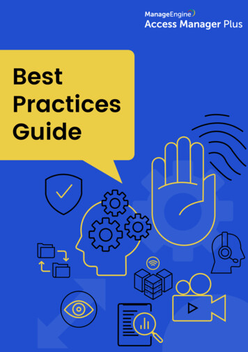 Best Practices Guide - ManageEngine