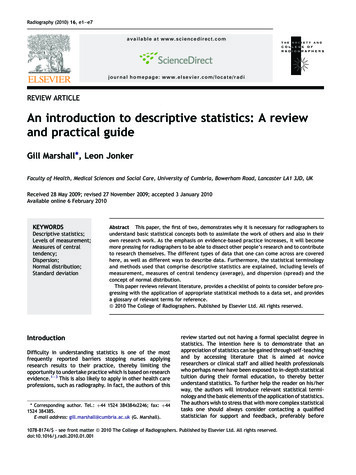 An Introduction To Descriptive Statistics: A . - Edi-info.ir
