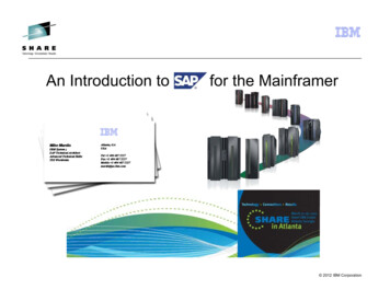 An Introduction To SAP For The Mainframer PRINT.ppt
