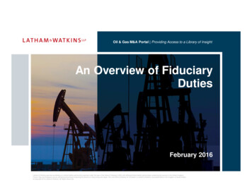 An Overview Of Fiduciary Duties - LW