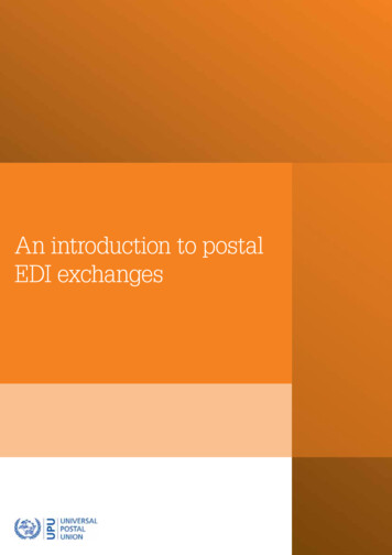 An Introduction To Postal EDI Exchanges - UPU