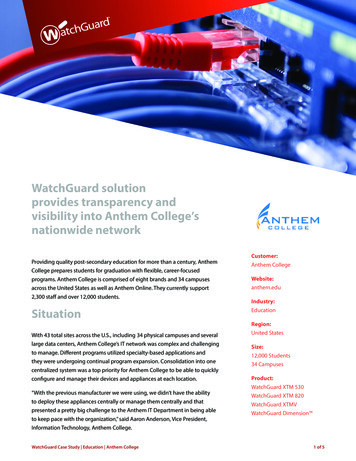 WatchGuard Solution Provides Transparency And Visibility .