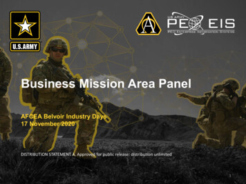 Business Mission Area Panel - United States Army