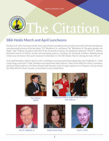 SBA Holds March And April Luncheons