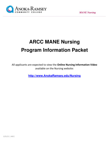 ARCC MANE Nursing Program Information Packet