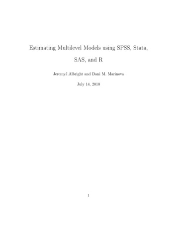 Estimating Multilevel Models Using SPSS, Stata, SAS, And R