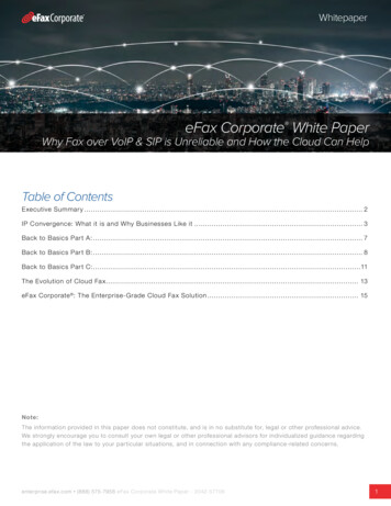EFax Corporate White Paper