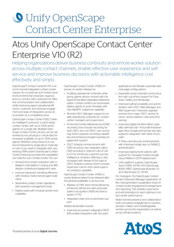 OpenScape Contact Center Enterprise V10R2