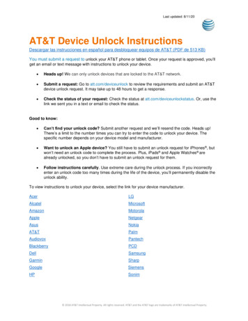 AT&T Unlock Code Instructions