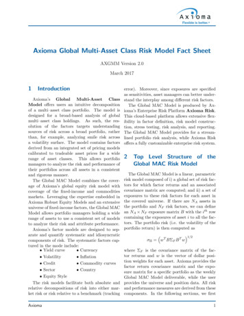 Axioma Global Multi-Asset Class Risk Model Fact Sheet