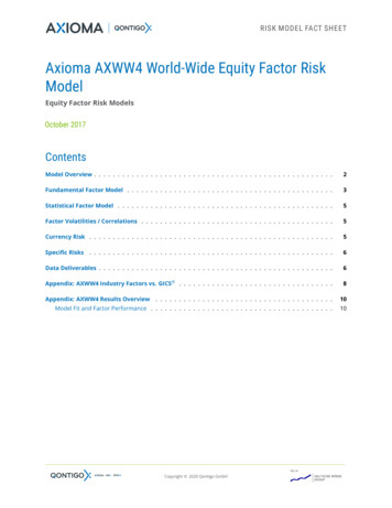AxiomaAXWW4World-WideEquityFactorRisk Model