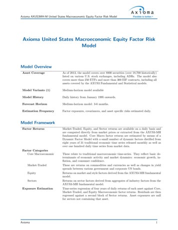 Axioma United States Macroeconomic Equity Factor Risk Model