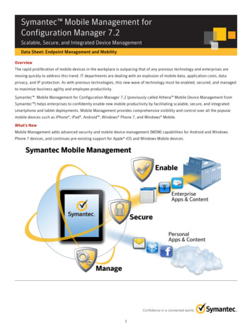 Symantec Mobile Management For Configuration 