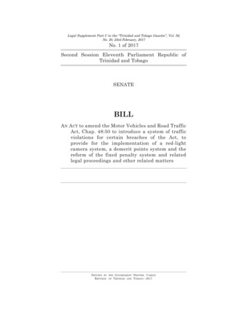 The Motor Vehicles And Road Traffic (Amendment) Bill, 2017