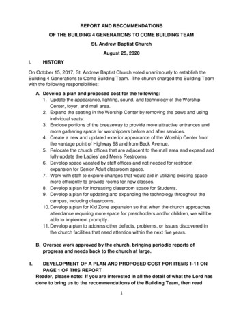 REPORT AND RECOMMENDATIONS OF THE BUILDING 4 
