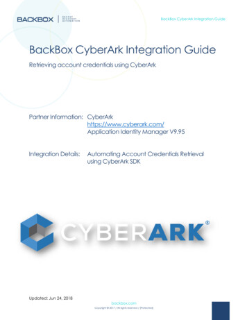 BackBox CyberArk Integration Guide