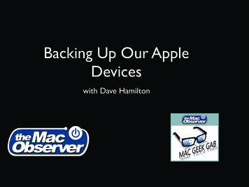 Backing Up Our Apple Devices