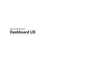 Barracuda Backup Dashboard UX - Ethan Kim / UX Designer