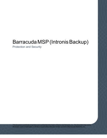 Barracuda MSP (Intronis Backup)