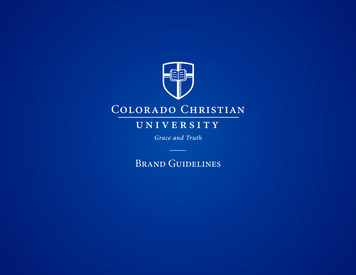 CCU Brand Guidelines - Colorado Christian University