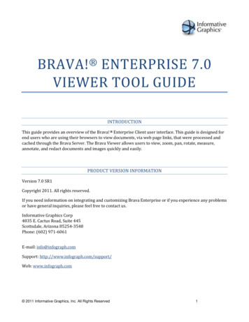 BRAVA! ENTERPRISE 7.0 VIEWER TOOL GUIDE