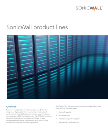 SonicWall Product Lines - General Informatics
