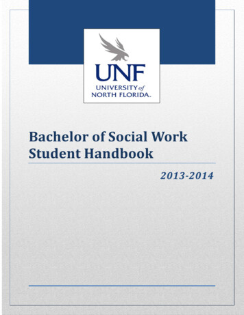 Bachelor Of Social Work Student Handbook