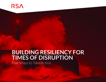 Building Resiliency For Times Of Disruption
