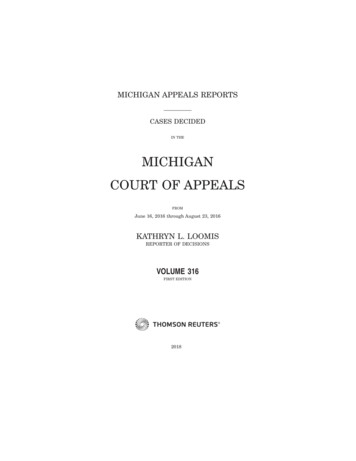 MICHIGAN COURT OF APPEALS