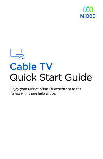 Cable TV Quick Start Guide - Midco