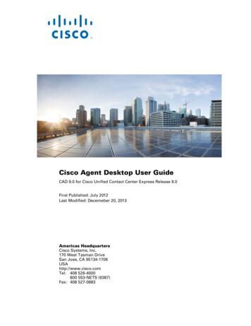 Cisco Agent Desktop User Guide - Das.ohio.gov
