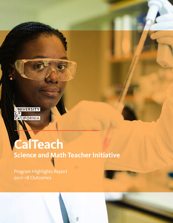Science And Math Teacher Initiative - Home CalTeach