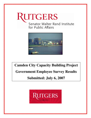 Camden City Capacity Building Project Government Employee .