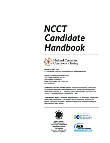 NCCT Candidate Handbook