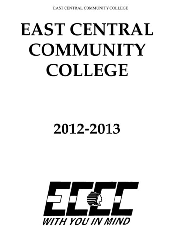 EAST CENTRAL COMMUNITY COLLEGE - Eccc.edu