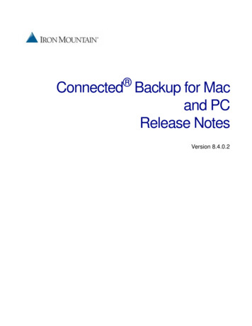 Connected Backup Release Notes - Micro Focus