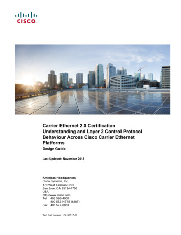 Carrier Ethernet 2.0 Certification Understanding And Layer .