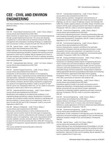 Civil And Environ Engineering (CEE)