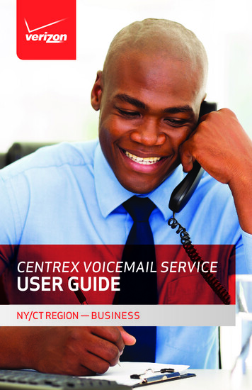 CENTREX VOICEMAIL SERVICE USER GUIDE - Verizon