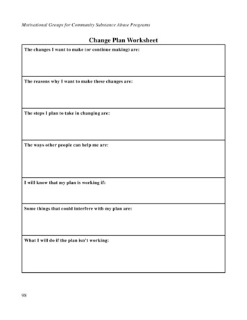 Change Plan Worksheet