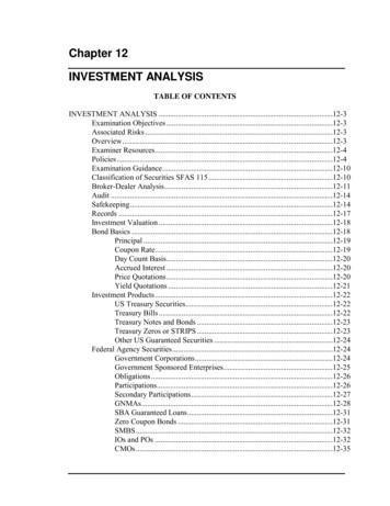 Chapter 12 Investment Analysis - NCUA