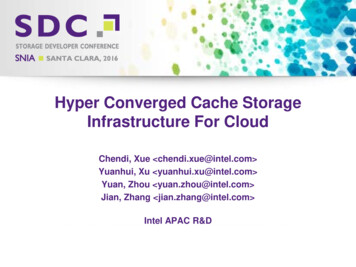 Hyper Converged Cache Storage Infrastructure For Cloud