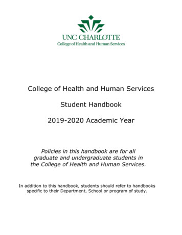 College Of Health And Human Services . - Nursing.uncc.edu