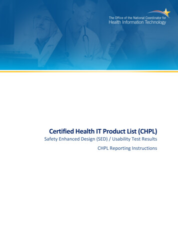 Certified Health IT Product List (CHPL)