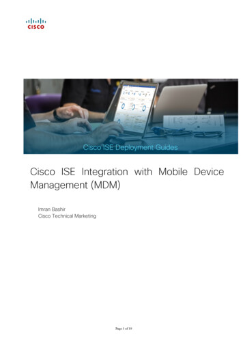 Cisco ISE Integration With Mobile Device Management
