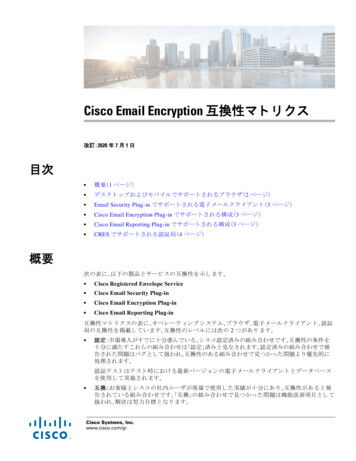 Cisco Email Encryption 互換性マトリクス