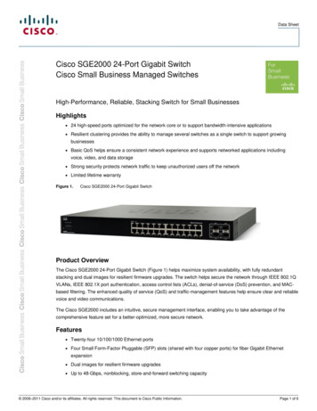 Cisco SGE2000 24-Port Gigabit Switch Data Sheet