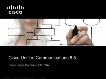 Cisco Unified Communications 8