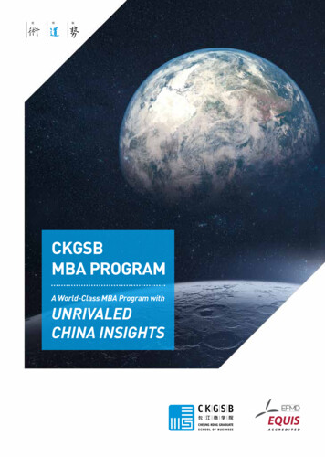 CKGSB MBA PROGRAM