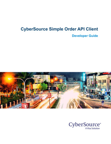 Simple Order API Client Developer Guide